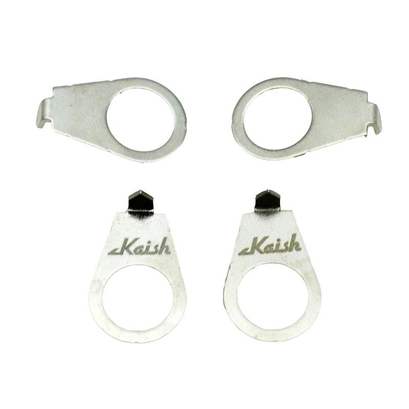 KAISH Set of 4 LP Guitar Knobs Pointer Plate 3/8" Knob Position Indicator for USA LP Les Paul or CTS Pots Nickel - Image 2
